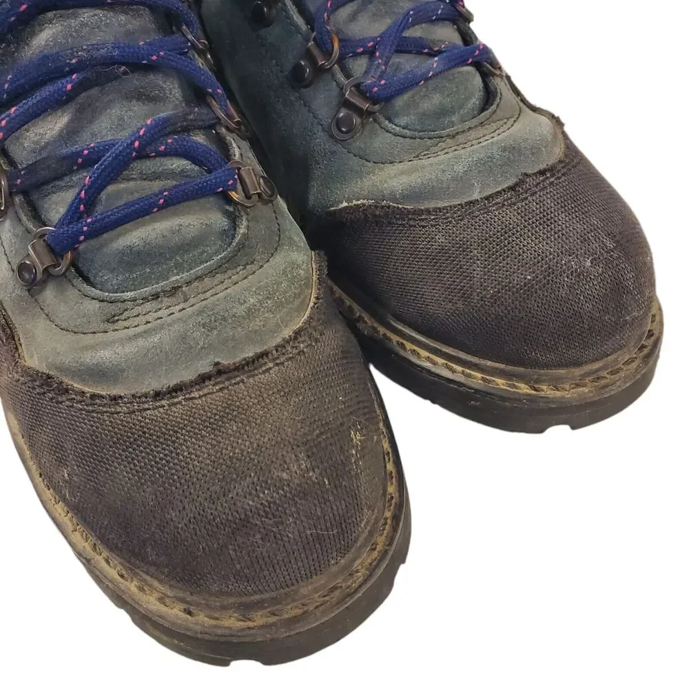 RED WING SHOES Boots Mens Size 6 Blue Black Canvas Combat ANSI Z41 PT91 Workwear
